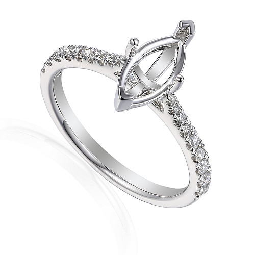 Marquise Claw Set Shoulder Set Wedfit Ring Mount