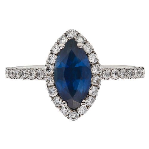 P100MQCS/41119c PLAT HALO  MQ-SA- 0.98ct - D-0.34CT