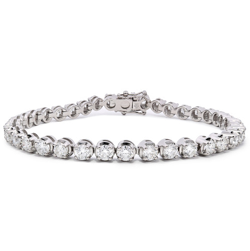 BR5-K-PLT/1291916c - Platinum Original 4 Claw Diamond Tennis Bracelet 5.05ct 8
