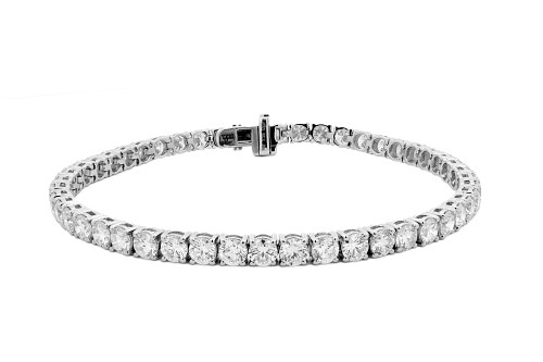 LGBR18W100/1370641MF/1111918c - LAB GROWN 18K WG LINE BRACELET TDW: 10CT  7