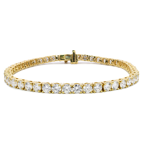 LGBR18Y090/1947226MF/0181417c - LAB GROWN 18K YG LINE BRACELET TDW: 9CT  7