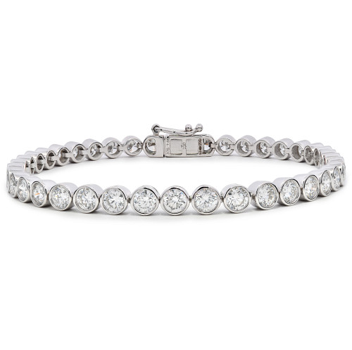 LGBRRB9W070/0814161MF/61756c - LAB GROWN 9K WG RUBOVER LINE BRACELET TDW: 7CT  7