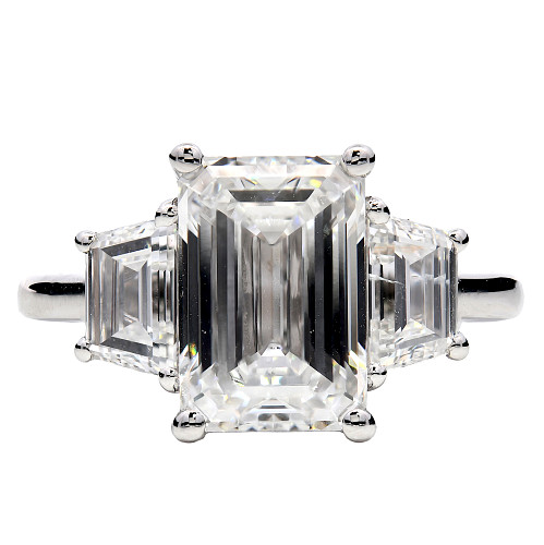 EMC-TRAP/LGD/3STN/61719C -PLT- D VS1 EMC-3.00CT TRAP-0.93CT TDW:3.93CT (M) 7.25gms