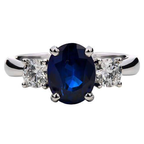 TE96304/OV-CS/02735416 PLAT 3 STN RING -  OV-CS 2.02ct / D-0.46ct