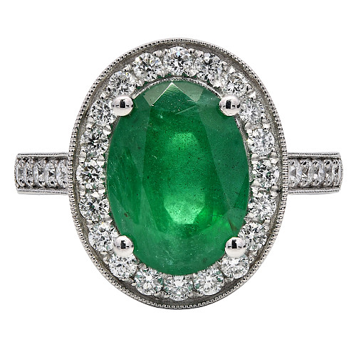 TE46558/OV-EM/0141421c PLAT OV-EM HALO RING  - OV-EM 3.93ct / D-0.65ct