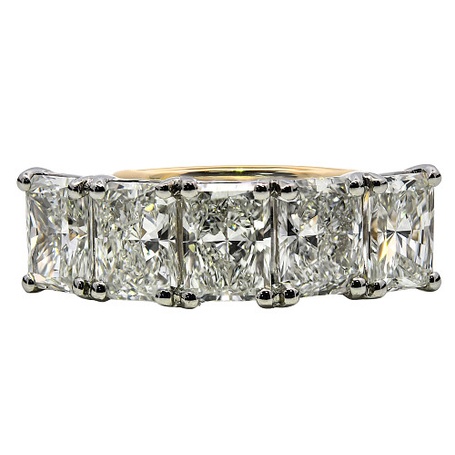 TE99195/RAD-5S/1553512c 18K YELLOW & PLAT 5 STN RAD GIA RING 2.50ct TOT GVS1