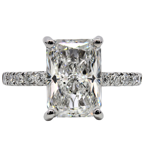 RAD LGD HIDD HALO RING PLAT/71659mf - RAD-3.03ct D VS2 IGI-LG762509355 TDW: 3.53ct (L) 4.93gms