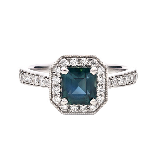 TE92457/EC-TE SA/41619c- TEAL S-1.02ct D-0.34ct