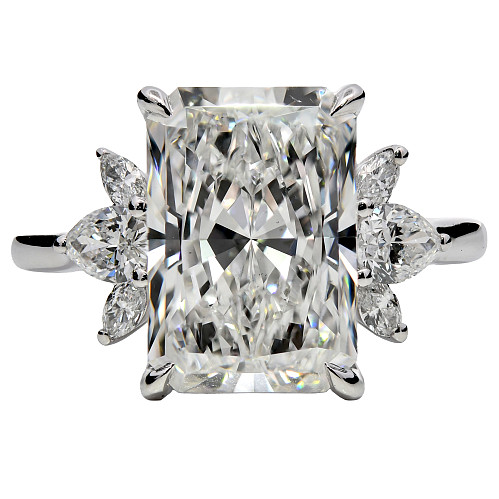 LGRGS08L02PT040/84699MF - RAD/MRQ-PS LGD PLAT RING - RAD 4.07ct D VS2 IGI-LG777614164 TDW: 4.47ct 4.69gms (L)