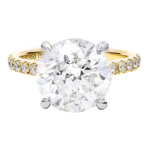 OFF/SOL/021kc 18K Y/W Gold C-4.03ct HSI3 S-0.20ct  WGI9634152277
