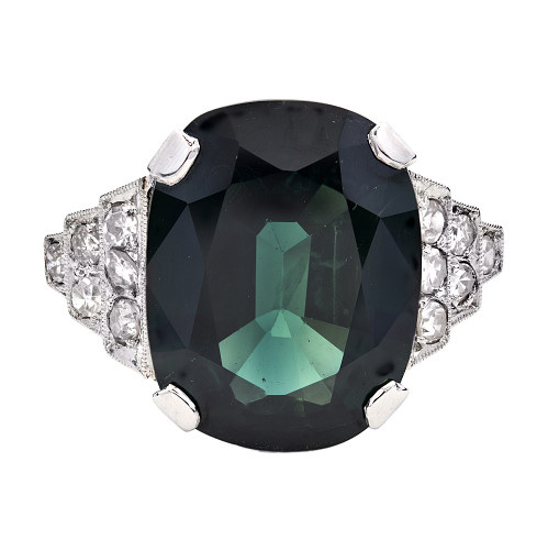 CM/TS CC/81kc Teal Sapphire - TS 9.39ct D0.24ct approx