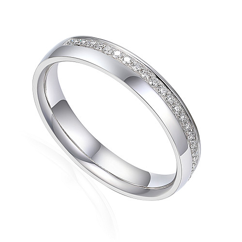 Round Brilliant Cut Diamond Micro Set Half Eternity Ring